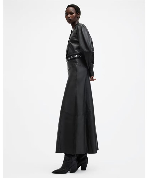ALLSAINTS(オールセインツ)の「GIANA LEATHER MAXI SKIRT | GIANA レザー マキシ スカート(スカート・レディース・ブラック・4/6/8)」の5枚目の写真