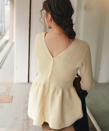 titivate | 前後2wayペプラムニットトップス(ニット/セーター)