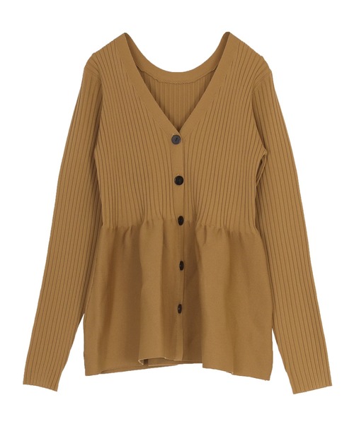 titivate（ティティベイト）の「前後2wayペプラムニットトップス（ニット/セーター・レディース・ブルー/アイボリー/ネイビー/イエロー/ブラック/キャメル/チャコール/レッド/ダークブラウン/ピンク・S/M/L/XL）」の18枚目の写真