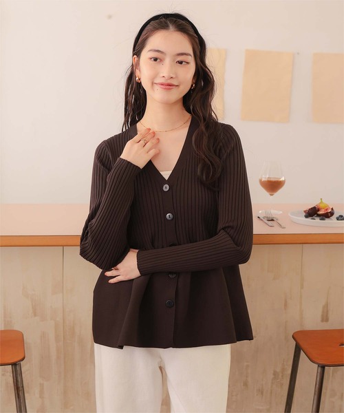 セール】前後2wayペプラムニットトップス（ニット/セーター