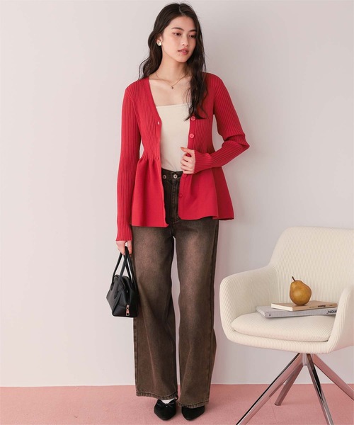 セール】【新色追加/2026 SPRING COLLECTION】前後2wayペプラムニット