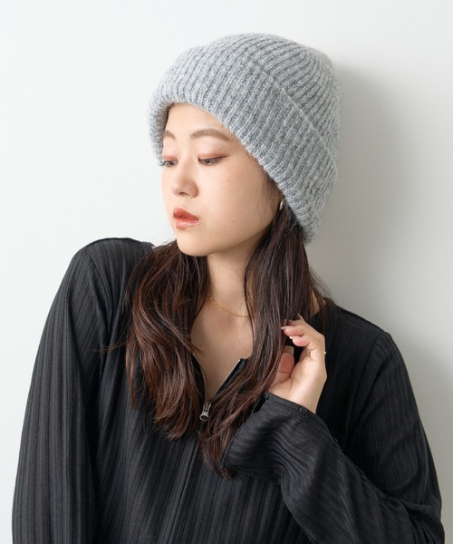 CIAOPANIC TYPY（チャオパニックティピー）の「ニットキャップ（ニットキャップ/ビーニー・レディース・グレー/レッド/ブラック/オフホワイト・ONE SIZE）」の4枚目の写真