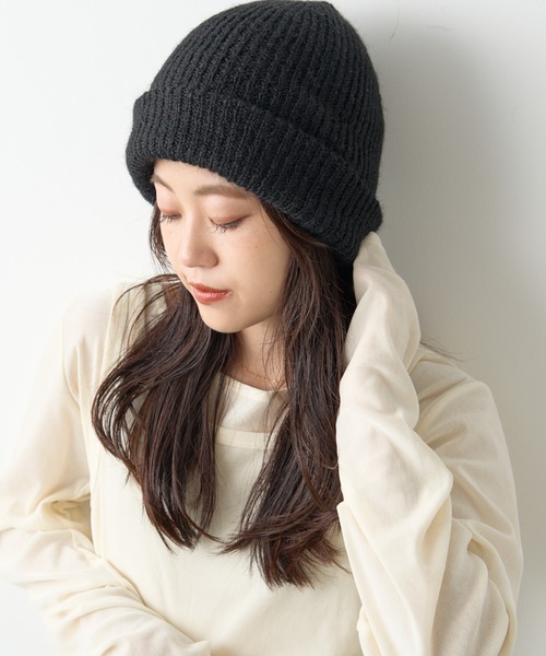 CIAOPANIC TYPY（チャオパニックティピー）の「ニットキャップ（ニットキャップ/ビーニー・レディース・グレー/レッド/ブラック/オフホワイト・ONE SIZE）」の3枚目の写真