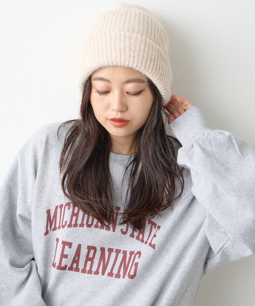 CIAOPANIC TYPY（チャオパニックティピー）の「ニットキャップ（ニットキャップ/ビーニー・レディース・グレー/レッド/ブラック/オフホワイト・ONE SIZE）」の14枚目の写真