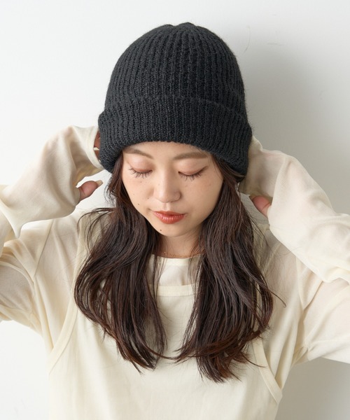 CIAOPANIC TYPY（チャオパニックティピー）の「ニットキャップ（ニットキャップ/ビーニー・レディース・グレー/レッド/ブラック/オフホワイト・ONE SIZE）」の18枚目の写真