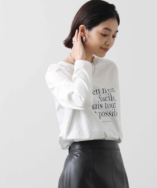 Gready Brilliant（グレディブリリアン）の「Ｒｉｅｎスムースカットソー（Tシャツ/カットソー・レディース・ブラック/オフホワイト・38）」の8枚目の写真