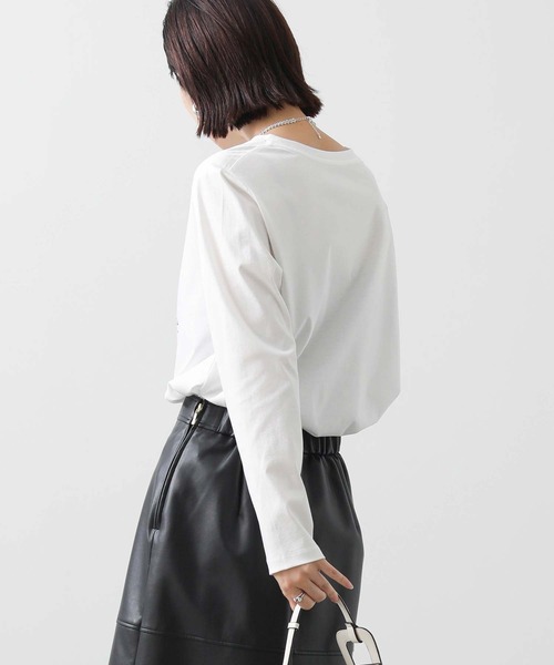 Gready Brilliant（グレディブリリアン）の「Ｒｉｅｎスムースカットソー（Tシャツ/カットソー・レディース・ブラック/オフホワイト・38）」の9枚目の写真