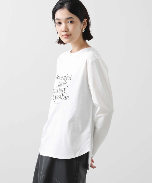 Gready Brilliant（グレディブリリアン）の「Ｒｉｅｎスムースカットソー（Tシャツ/カットソー・レディース・ブラック/オフホワイト・38）」の12枚目の写真