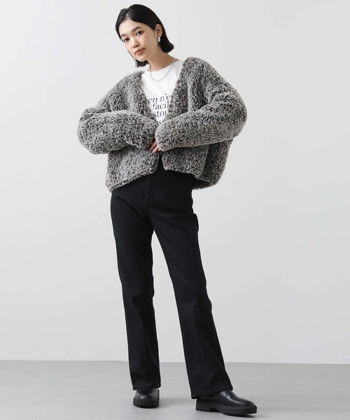 Gready Brilliant（グレディブリリアン）の「Ｒｉｅｎスムースカットソー（Tシャツ/カットソー・レディース・ブラック/オフホワイト・38）」の13枚目の写真