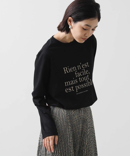 Gready Brilliant（グレディブリリアン）の「Ｒｉｅｎスムースカットソー（Tシャツ/カットソー・レディース・ブラック/オフホワイト・38）」の21枚目の写真