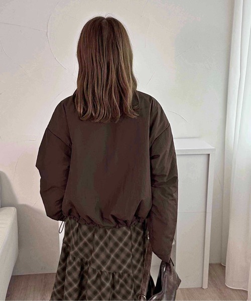 apres jour clair（アプレジュールクレア）の「【apres jour clair】中綿リボンポケットデザインジャケット【ZOZOTOWN限定アイテム】（ブルゾン・レディース・ダークブラウン/チャコールグレー/アイボリー・X-LARGE/フリー）」の20枚目の写真