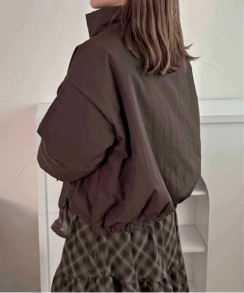 apres jour clair（アプレジュールクレア）の「【apres jour clair】中綿リボンポケットデザインジャケット【ZOZOTOWN限定アイテム】（ブルゾン・レディース・ダークブラウン/チャコールグレー/アイボリー・X-LARGE/フリー）」の19枚目の写真