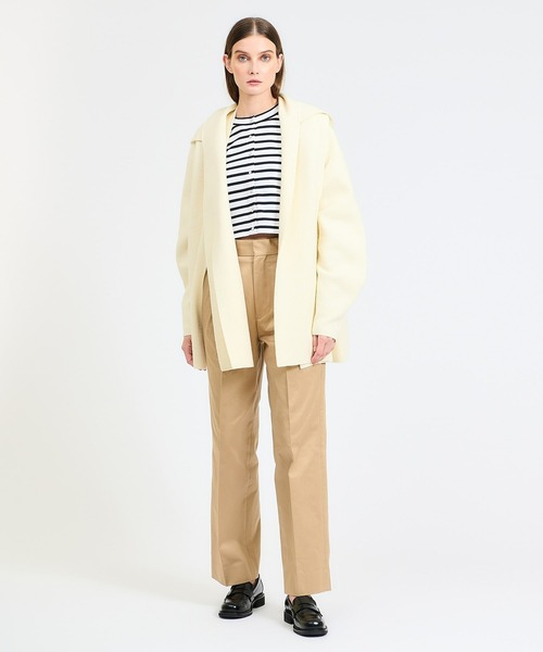 ESTNATION（エストネーション）の「ESTNATION / フーディーコンビ ニットアウター（その他アウター・レディース・イエロー/オフホワイト/ブラック/チャコールグレー・FREE）」の9枚目の写真