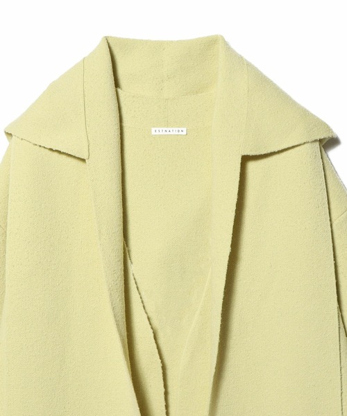 ESTNATION（エストネーション）の「ESTNATION / フーディーコンビ ニットアウター（その他アウター・レディース・イエロー/オフホワイト/ブラック/チャコールグレー・FREE）」の16枚目の写真