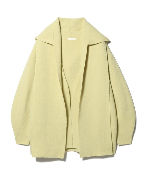 ESTNATION（エストネーション）の「ESTNATION / フーディーコンビ ニットアウター（その他アウター・レディース・イエロー/オフホワイト/ブラック/チャコールグレー・FREE）」の6枚目の写真