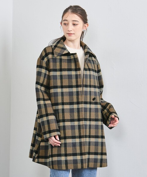 UNITED ARROWS（ユナイテッドアローズ）の「スタンドカラー ミドルコート（その他アウター・レディース・オフホワイト/ブラック/その他2・36/38/34）」の16枚目の写真