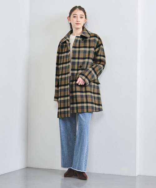 UNITED ARROWS（ユナイテッドアローズ）の「スタンドカラー ミドルコート（その他アウター・レディース・オフホワイト/ブラック/その他2・36/38/34）」の17枚目の写真