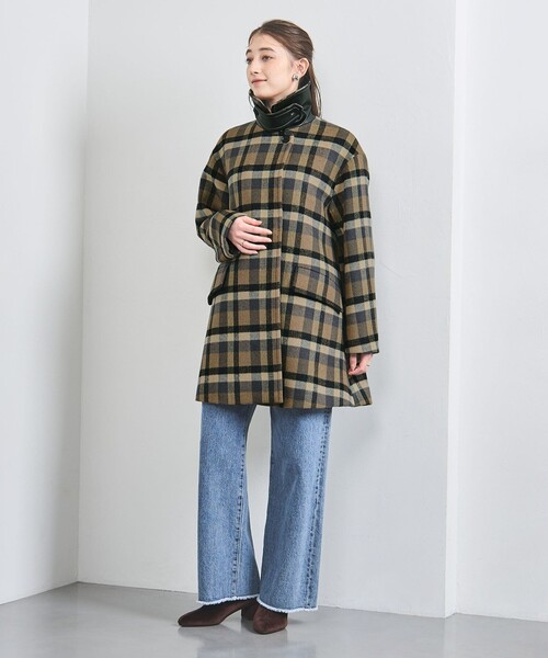 UNITED ARROWS（ユナイテッドアローズ）の「スタンドカラー ミドルコート（その他アウター・レディース・オフホワイト/ブラック/その他2・36/38/34）」の21枚目の写真