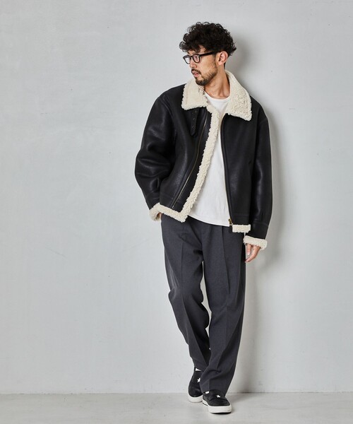 FREAK'S STORE HINSON別注 フェイクムートン B-3ジャケット セール】HINSON/ヒンソン 別注 フェイクムートン B-3ジャケット