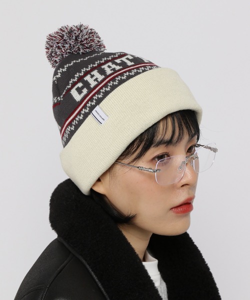 87mm(87mm)の「【UNISEX】Mmlg/スキーニットハット(ニットキャップ/ビーニー・レディース・ネイビー/チャコール・FREE)」の8枚目の写真