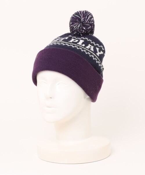 87mm(87mm)の「【UNISEX】Mmlg/スキーニットハット(ニットキャップ/ビーニー・レディース・ネイビー/チャコール・FREE)」の10枚目の写真