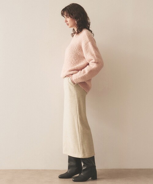 cloenc（クロエンス）の「◆【手洗い可】ジャージIラインスカート（スカート・レディース・ブラック/ベージュ/ブラウン系その他・01/02/03）」の5枚目の写真