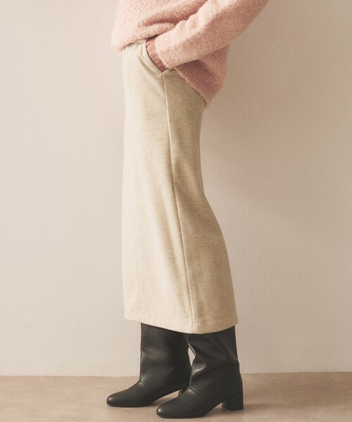 cloenc（クロエンス）の「◆【手洗い可】ジャージIラインスカート（スカート・レディース・ブラック/ベージュ/ブラウン系その他・01/02/03）」の7枚目の写真