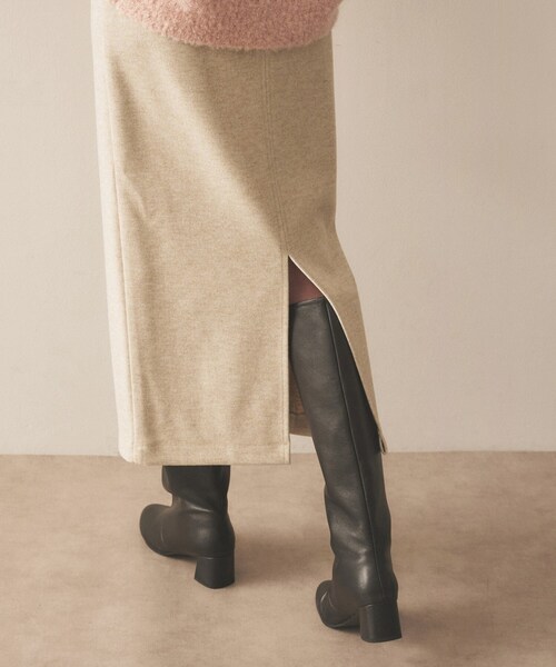 cloenc（クロエンス）の「◆【手洗い可】ジャージIラインスカート（スカート・レディース・ブラック/ベージュ/ブラウン系その他・01/02/03）」の9枚目の写真