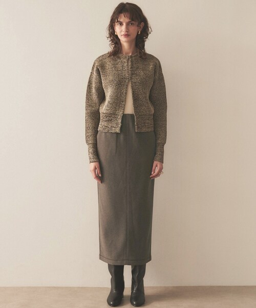 cloenc（クロエンス）の「◆【手洗い可】ジャージIラインスカート（スカート・レディース・ブラック/ベージュ/ブラウン系その他・01/02/03）」の11枚目の写真