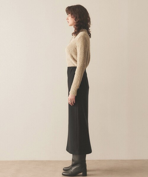 cloenc（クロエンス）の「◆【手洗い可】ジャージIラインスカート（スカート・レディース・ブラック/ベージュ/ブラウン系その他・01/02/03）」の19枚目の写真