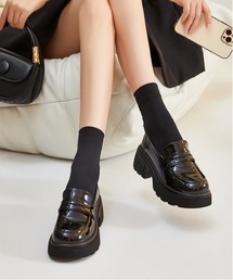 tone（トーン）の「【NiiNa】【高品質牛革】厚底レザーローファー（ローファー）」