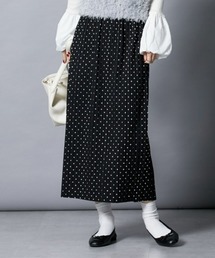 nissen | 裏起毛素材総柄ナロースカート(スカート)