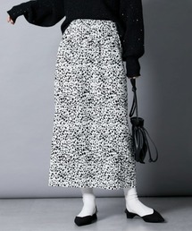 nissen | 裏起毛素材総柄ナロースカート(スカート)