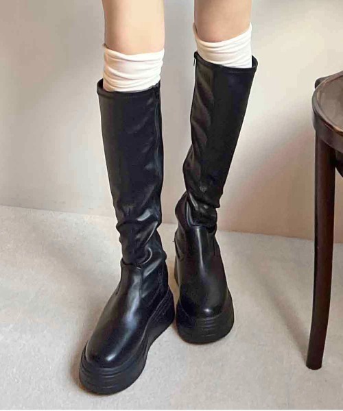 apres jour clair×ARIAZ】クシュクシュニーハイソックス（ソックス