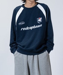 Red Cap Girl | 【a-r】〔Red Cap Girl/レッドキャップガール〕フロント刺繍 ラグランスリーブ クルーネック ゲームスウェット(スウェット)