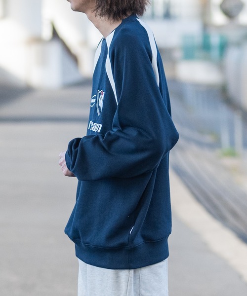 Red Cap Girl（レッドキャプガール）の「【a-r】〔Red Cap Girl/レッドキャップガール〕フロント刺繍 ラグランスリーブ クルーネック ゲームスウェット（スウェット・レディース・ブラック/ホワイト/ネイビー・LARGE/MEDIUM）」の14枚目の写真