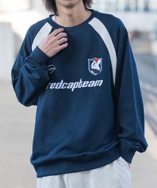 Red Cap Girl（レッドキャプガール）の「【a-r】〔Red Cap Girl/レッドキャップガール〕フロント刺繍 ラグランスリーブ クルーネック ゲームスウェット（スウェット・レディース・ブラック/ホワイト/ネイビー・LARGE/MEDIUM）」の12枚目の写真