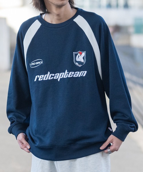 Red Cap Girl（レッドキャプガール）の「【a-r】〔Red Cap Girl/レッドキャップガール〕フロント刺繍 ラグランスリーブ クルーネック ゲームスウェット（スウェット・レディース・ブラック/ホワイト/ネイビー・LARGE/MEDIUM）」の13枚目の写真