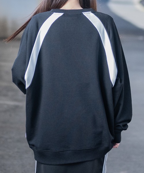 Red Cap Girl（レッドキャプガール）の「【a-r】〔Red Cap Girl/レッドキャップガール〕フロント刺繍 ラグランスリーブ クルーネック ゲームスウェット（スウェット・レディース・ブラック/ホワイト/ネイビー・LARGE/MEDIUM）」の19枚目の写真