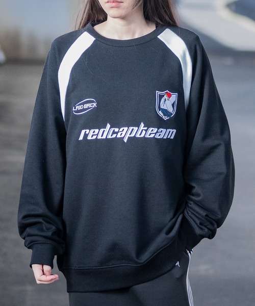 Red Cap Girl（レッドキャプガール）の「【a-r】〔Red Cap Girl/レッドキャップガール〕フロント刺繍 ラグランスリーブ クルーネック ゲームスウェット（スウェット・レディース・ブラック/ホワイト/ネイビー・LARGE/MEDIUM）」の16枚目の写真