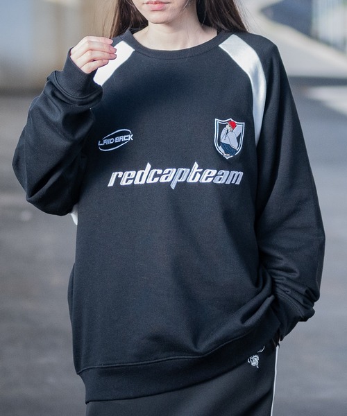 Red Cap Girl（レッドキャプガール）の「【a-r】〔Red Cap Girl/レッドキャップガール〕フロント刺繍 ラグランスリーブ クルーネック ゲームスウェット（スウェット・レディース・ブラック/ホワイト/ネイビー・LARGE/MEDIUM）」の17枚目の写真