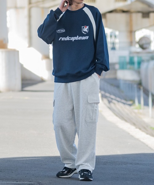 Red Cap Girl（レッドキャプガール）の「【a-r】〔Red Cap Girl/レッドキャップガール〕フロント刺繍 ラグランスリーブ クルーネック ゲームスウェット（スウェット・レディース・ブラック/ホワイト/ネイビー・LARGE/MEDIUM）」の6枚目の写真