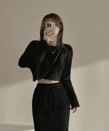 Y2K シャギーニット&スカートSET