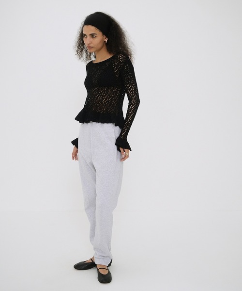 トップス CLANE BOAT NECK CROCHET KNIT TOPS BOAT NECK CROCHET KNIT TOPS（ニット/セーター）｜CLANE