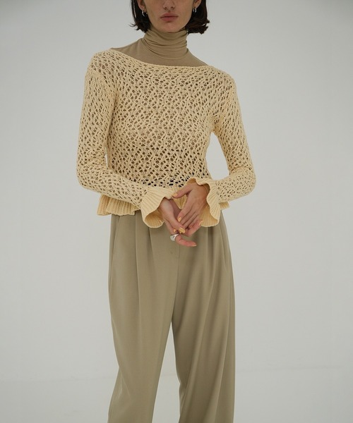 BUSTIER SET BOAT NECK KNIT