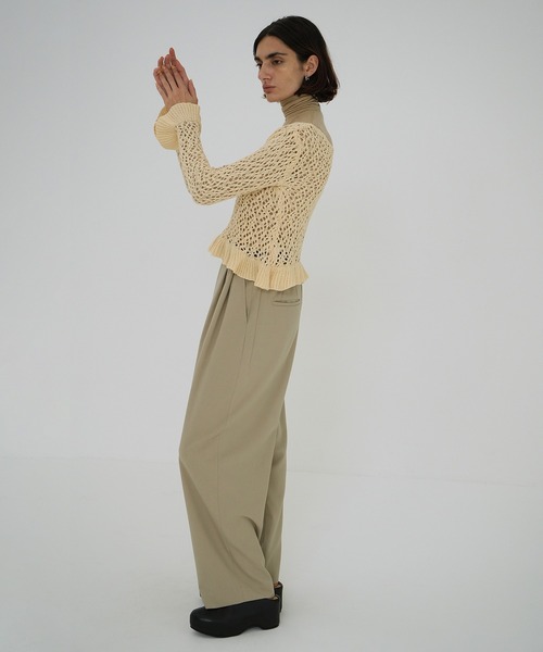 トップス CLANE BOAT NECK CROCHET KNIT TOPS BOAT NECK CROCHET KNIT TOPS（ニット/セーター）｜CLANE