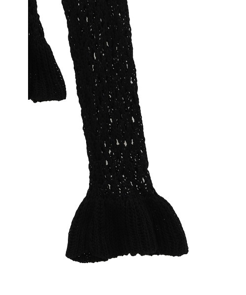 クラネ CLANE BOAT NECK CROCHET KNIT TOPS （BLACK） BOAT NECK CROCHET KNIT TOPS（ニット/セーター）｜CLANE