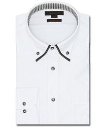 m.f.editorial（エムエフエディトリアル）の「【ストレッチ ノンアイロン 吸水速乾】m.f.エディトリアル メンズ ボタンダウン ビジネス ドレス 長袖 ニット ワイシャツ（ビジネスシャツ）」