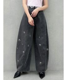 カーブタックデニムパンツ