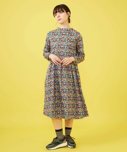 mitukoさん専用ホコモモラ 40 Bunuelosフラワープリントワンピース Pestinos フラワープリントノースリーブワンピース(ワンピース